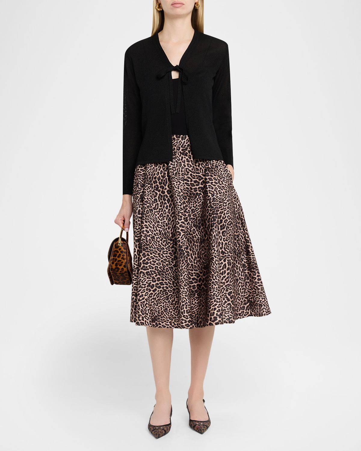 Kobi Halperin Violet Leopard Linen-Blend Midi Skirt | Thumbnail 2 Kobi Halperin Violet Leopard Linen-Blend Midi Skirt | Thumbnail 2
