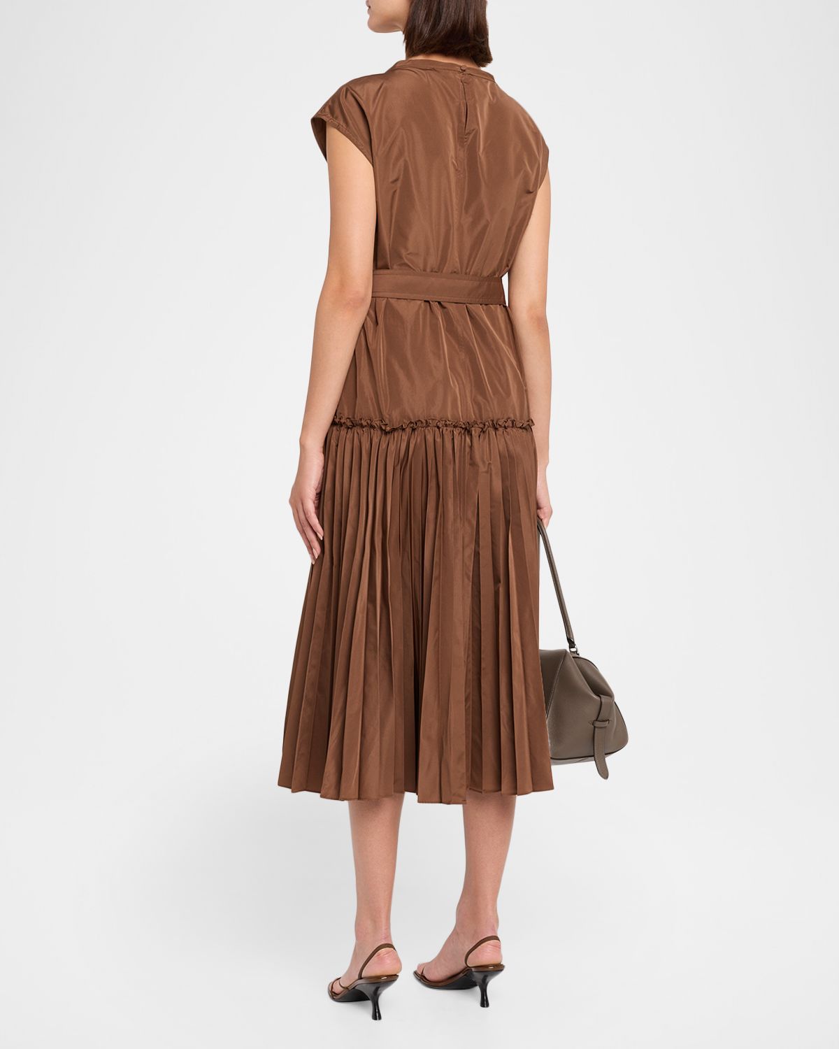 Kobi Halperin Logan Pleated Drop-Waist Midi Dress | Thumbnail 3