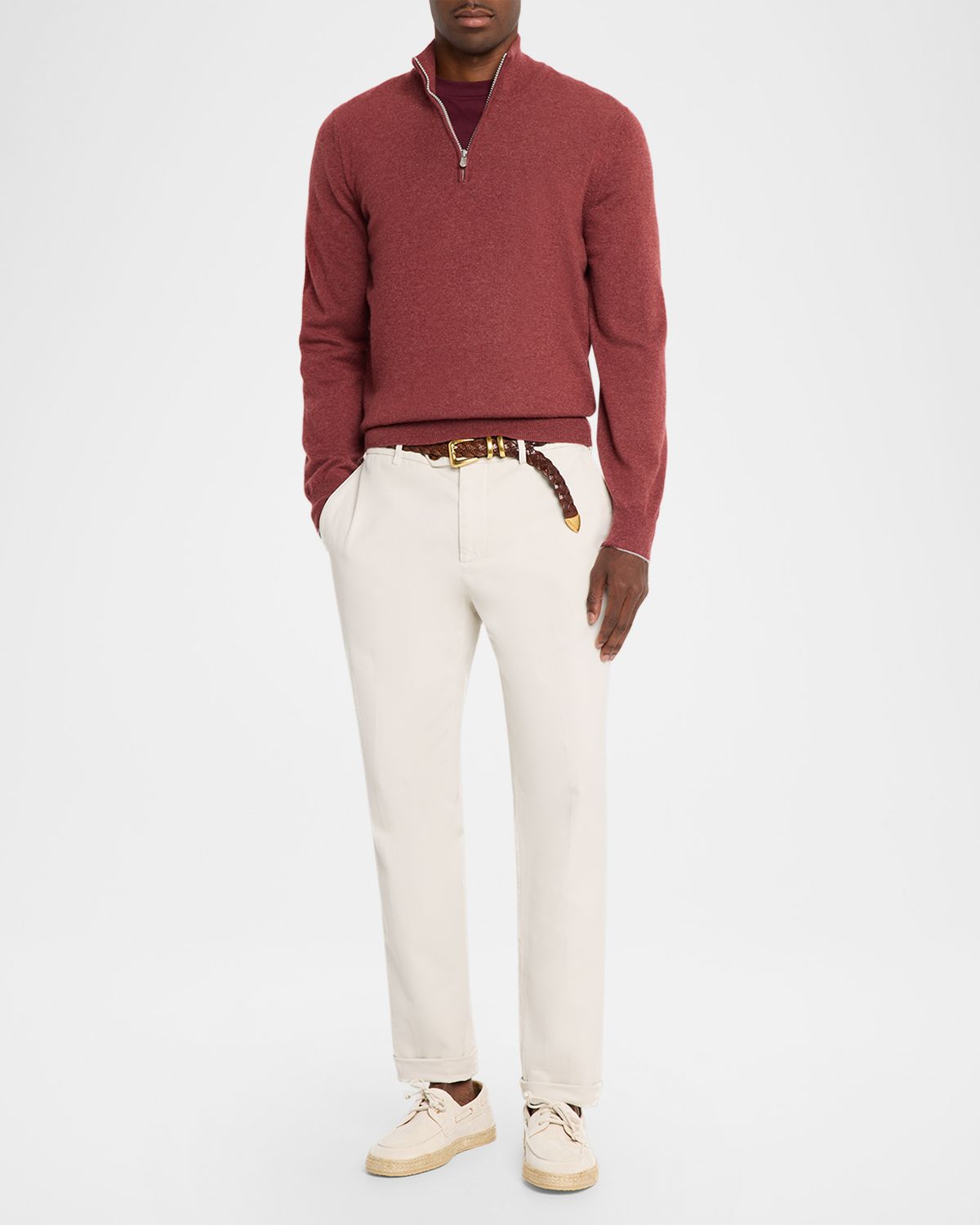 Brunello Cucinelli Men 's Cashmere Quarter-Zip Sweater