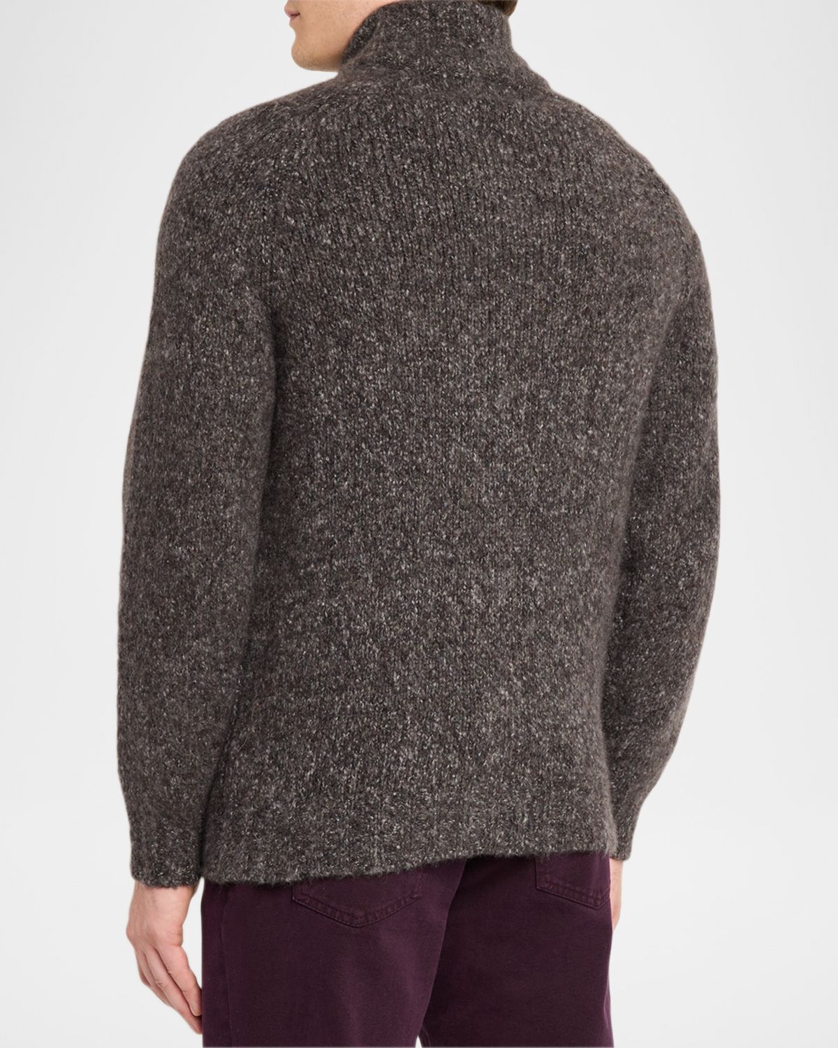 Brunello Cucinelli Men 's Cashmere and Silk Melange Full-Zip Cardigan | Thumbnail 3 Brunello Cucinelli Men 's Cashmere and Silk Melange Full-Zip Cardigan | Thumbnail 3