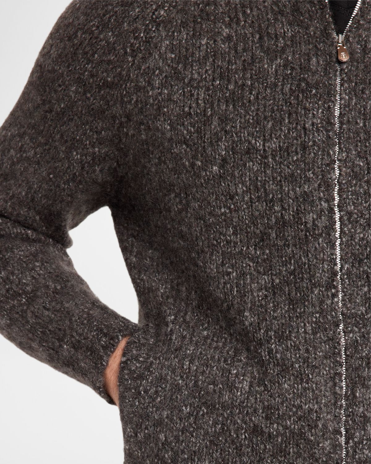 Brunello Cucinelli Men 's Cashmere and Silk Melange Full-Zip Cardigan | Thumbnail 5 Brunello Cucinelli Men 's Cashmere and Silk Melange Full-Zip Cardigan | Thumbnail 5