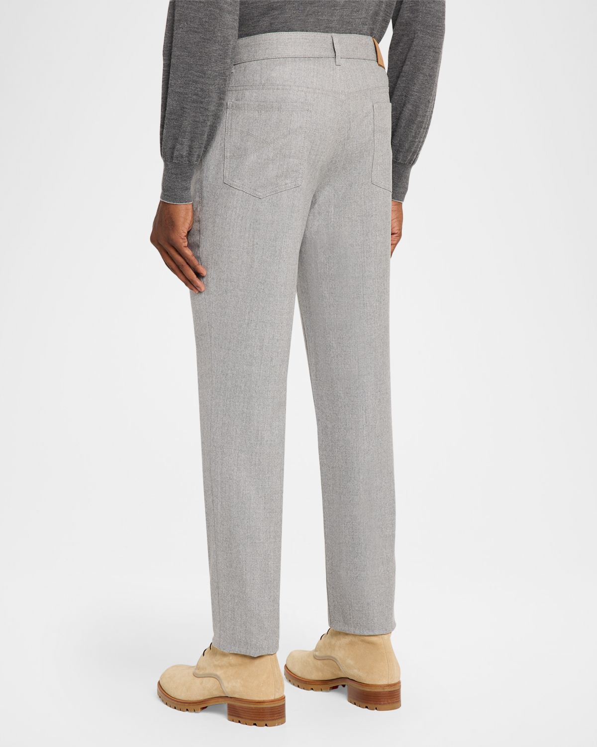 Brunello Cucinelli Men 's Flannel Tapered Leg Five-Pocket Pants | Thumbnail 3 Brunello Cucinelli Men 's Flannel Tapered Leg Five-Pocket Pants | Thumbnail 3