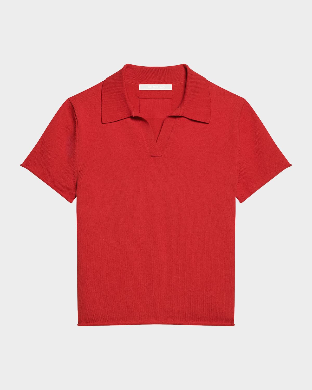 Helmut Lang Short-Sleeve Shrunken Polo Shirt