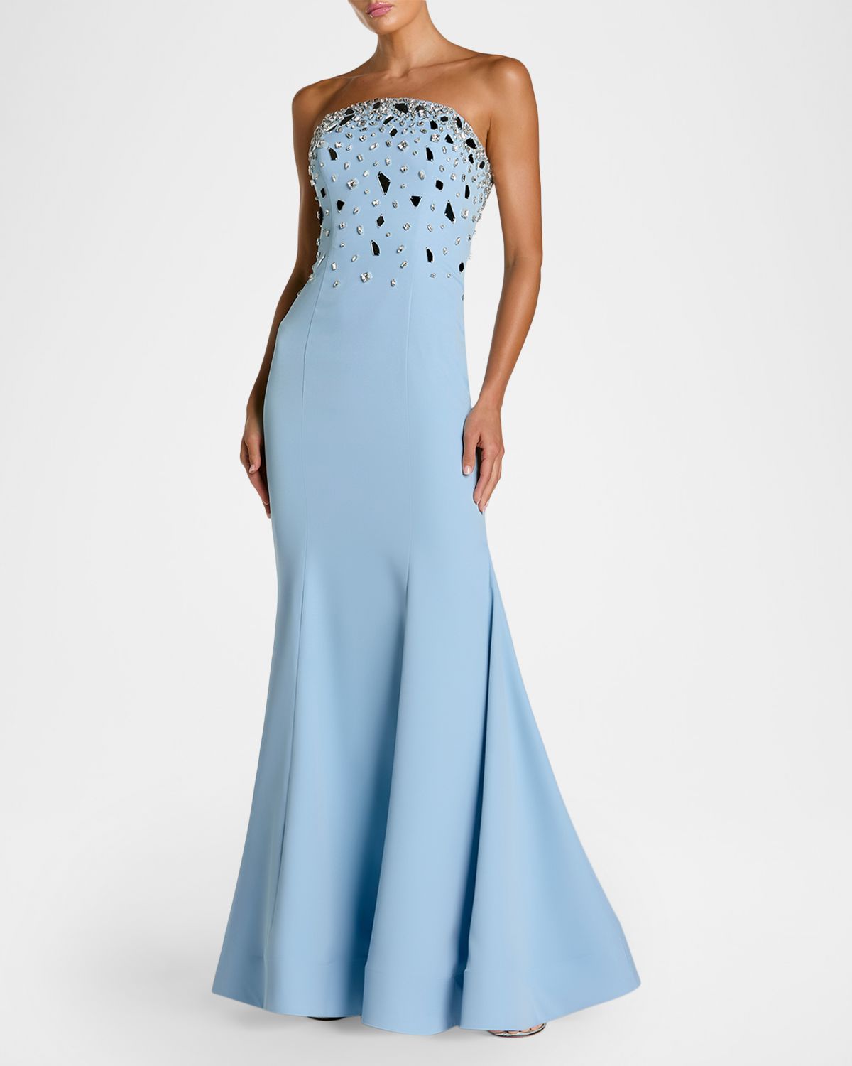 Mac Duggal Strapless Embellished Mermaid Gown