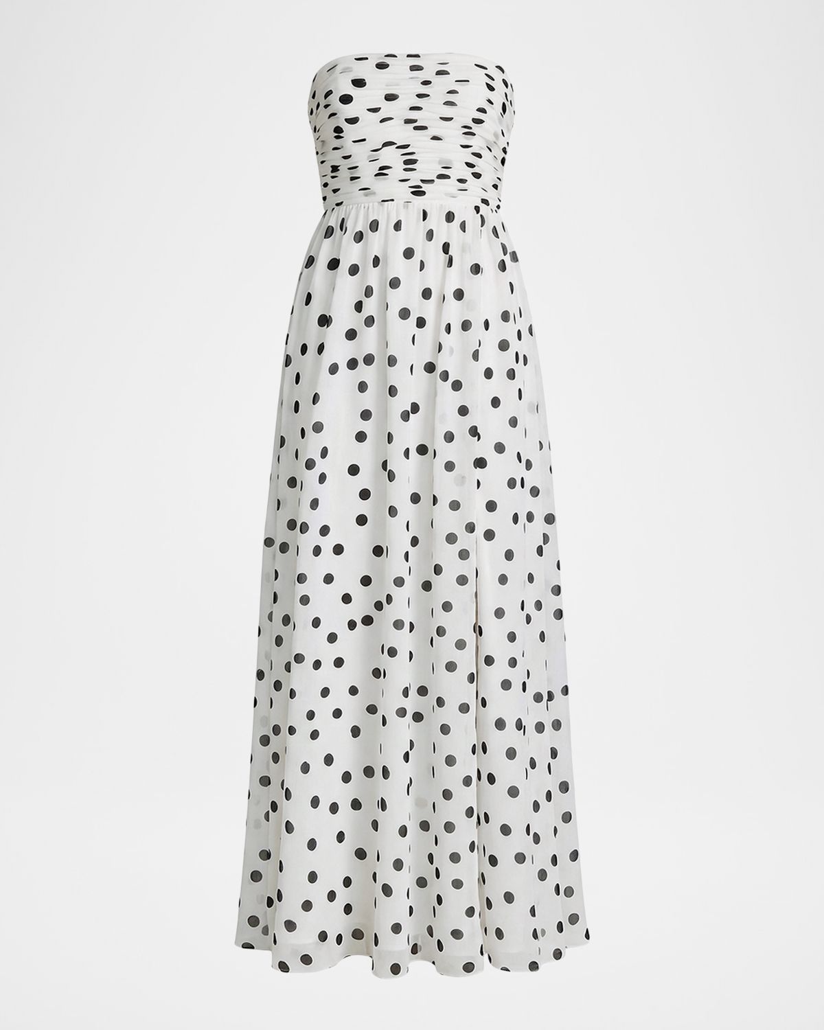 Mac Duggal Strapless Polka Dot A-Line Gown