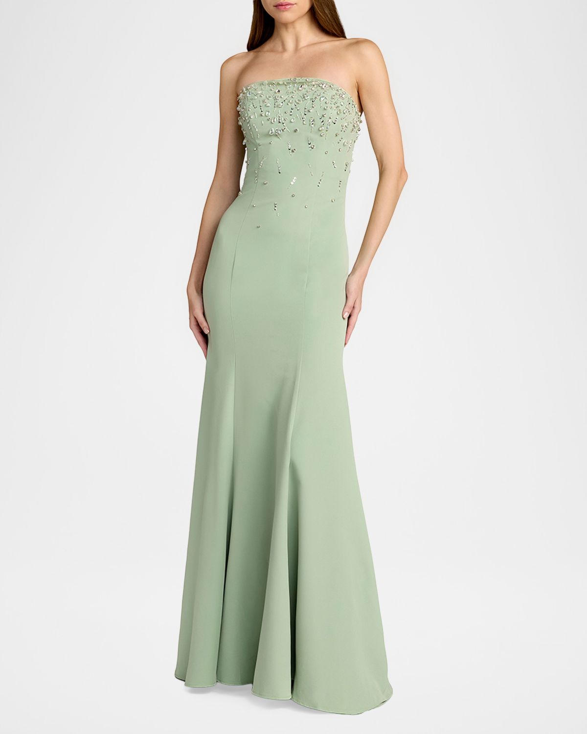 Mac Duggal Strapless Embellished Mermaid Gown