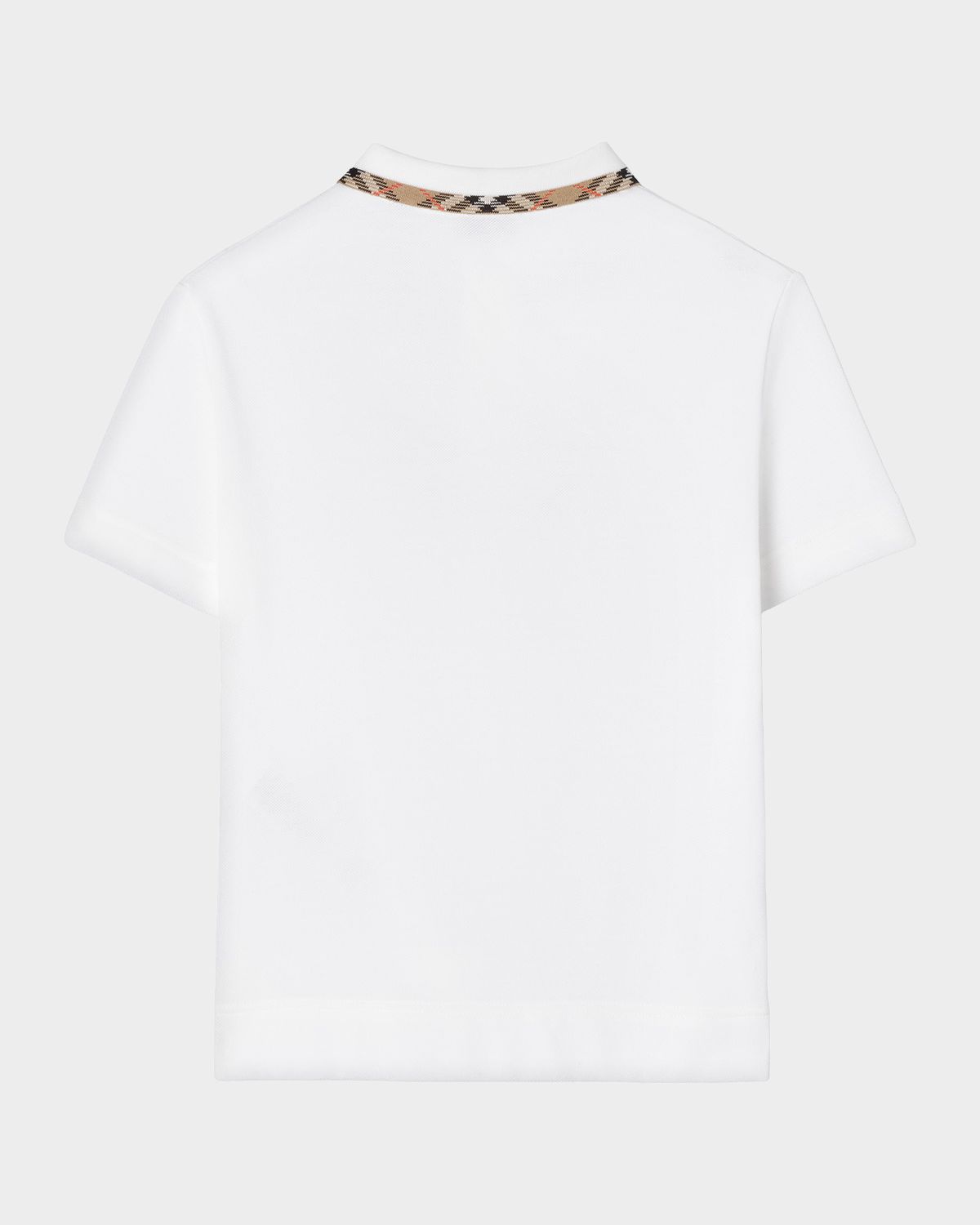 Burberry Boy 's Johane Check Collar Cotton Polo Shirt, Size 4-14
