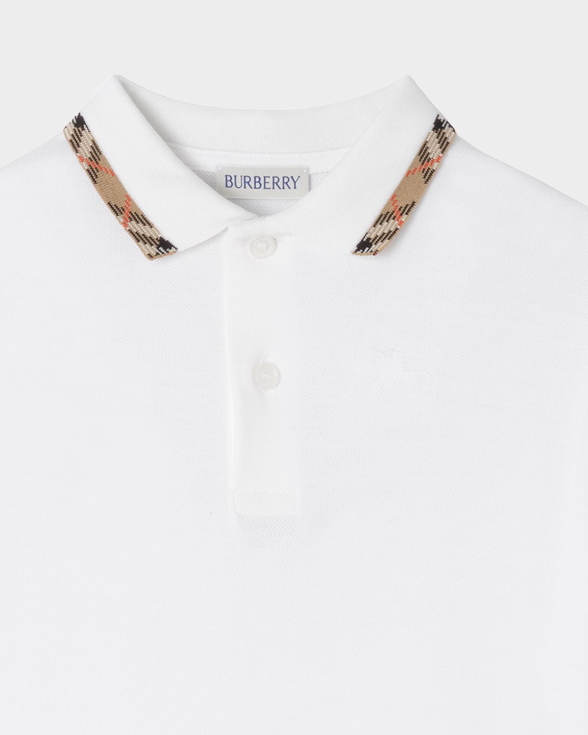 Burberry Boy 's Johane Check Collar Cotton Polo Shirt, Size 4-14 | Thumbnail 3 Burberry Boy 's Johane Check Collar Cotton Polo Shirt, Size 4-14 | Thumbnail 3