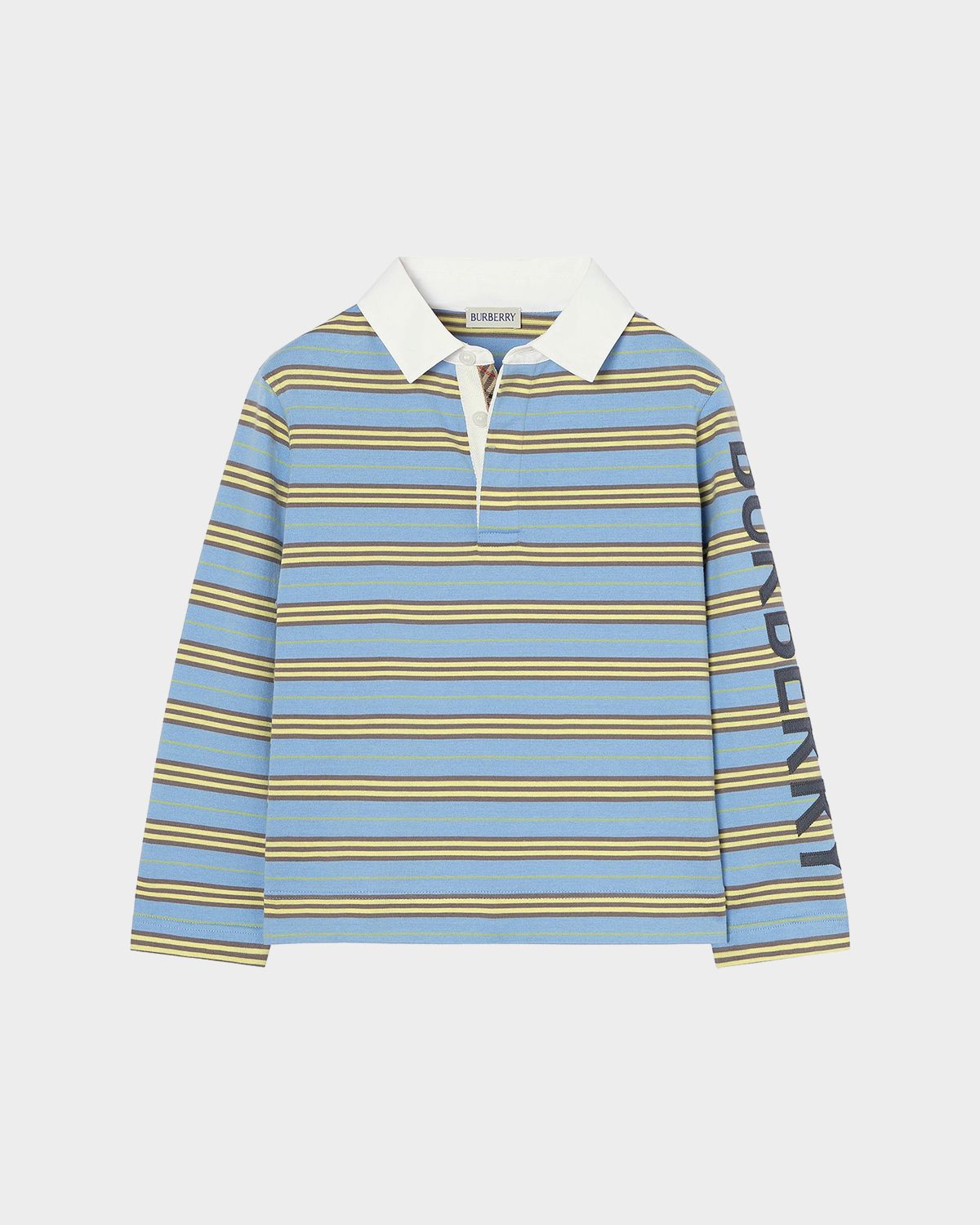 Burberry Boy 's Burnell Striped Cotton Rugby Shirt, Size 4-14 | Thumbnail 1 Burberry Boy 's Burnell Striped Cotton Rugby Shirt, Size 4-14 | Thumbnail 1