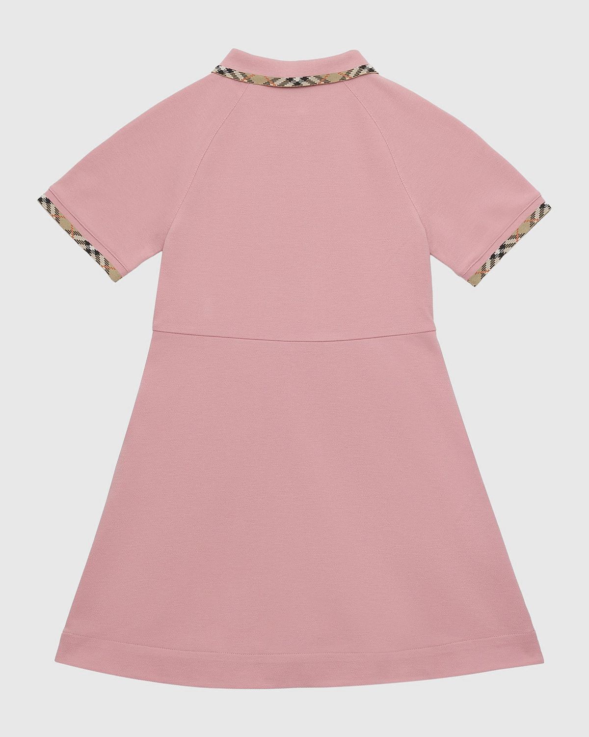 Burberry Girl 's Romola Check Trim Cotton Polo Shirt, Size 4-14 | Thumbnail 2 Burberry Girl 's Romola Check Trim Cotton Polo Shirt, Size 4-14 | Thumbnail 2