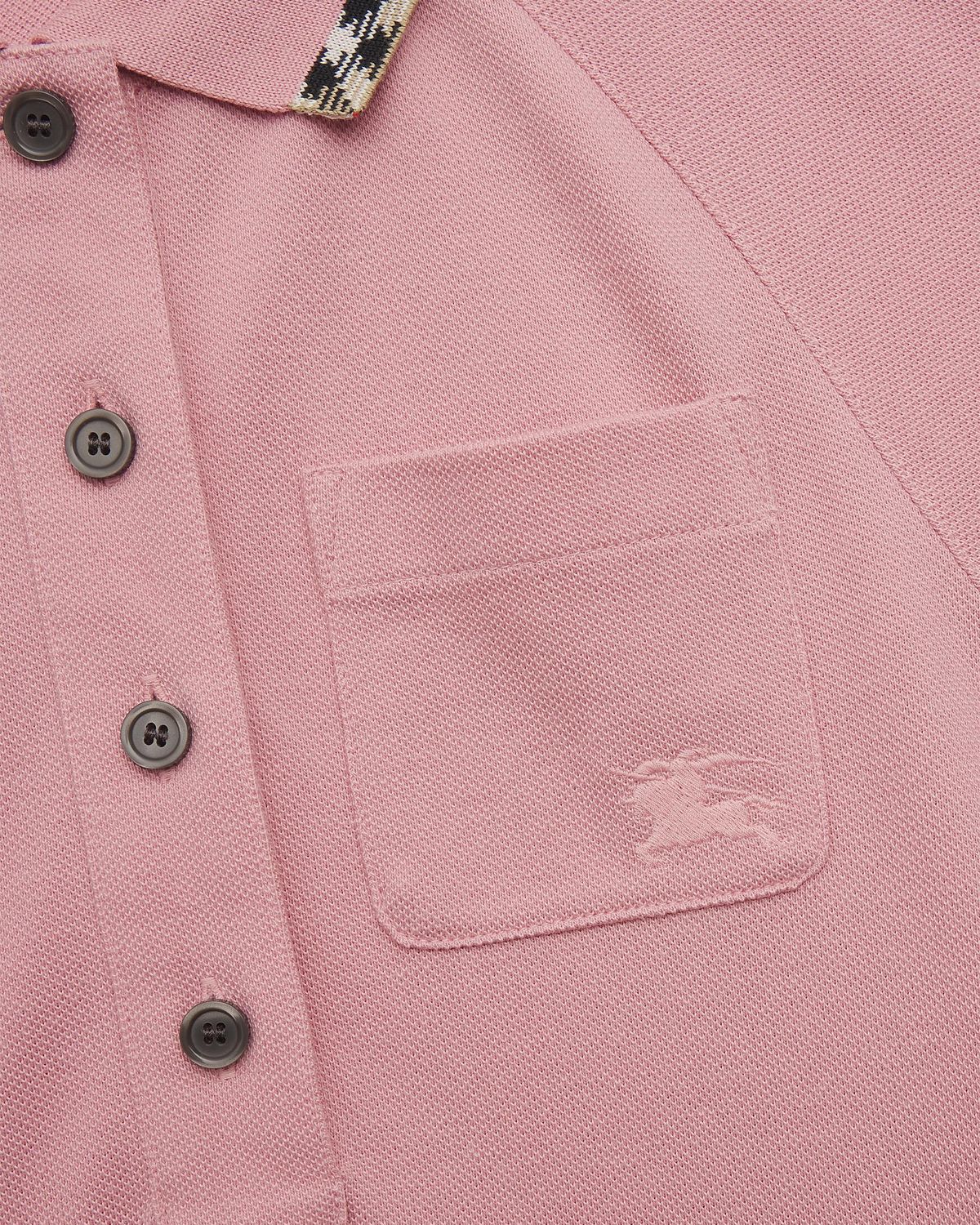 Burberry Girl 's Romola Check Trim Cotton Polo Shirt, Size 4-14 | Thumbnail 3 Burberry Girl 's Romola Check Trim Cotton Polo Shirt, Size 4-14 | Thumbnail 3