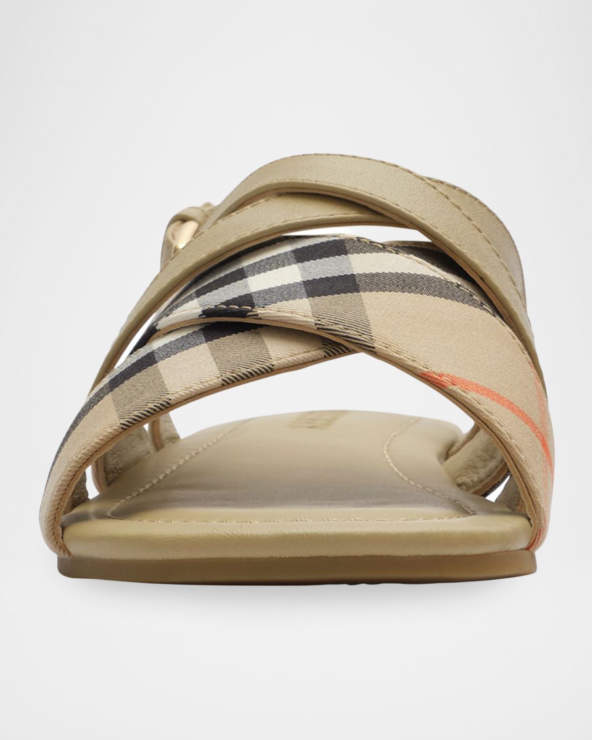 Burberry Girl 's Cleo Check Leather Sandals, Kids | Thumbnail 6 Burberry Girl 's Cleo Check Leather Sandals, Kids | Thumbnail 6
