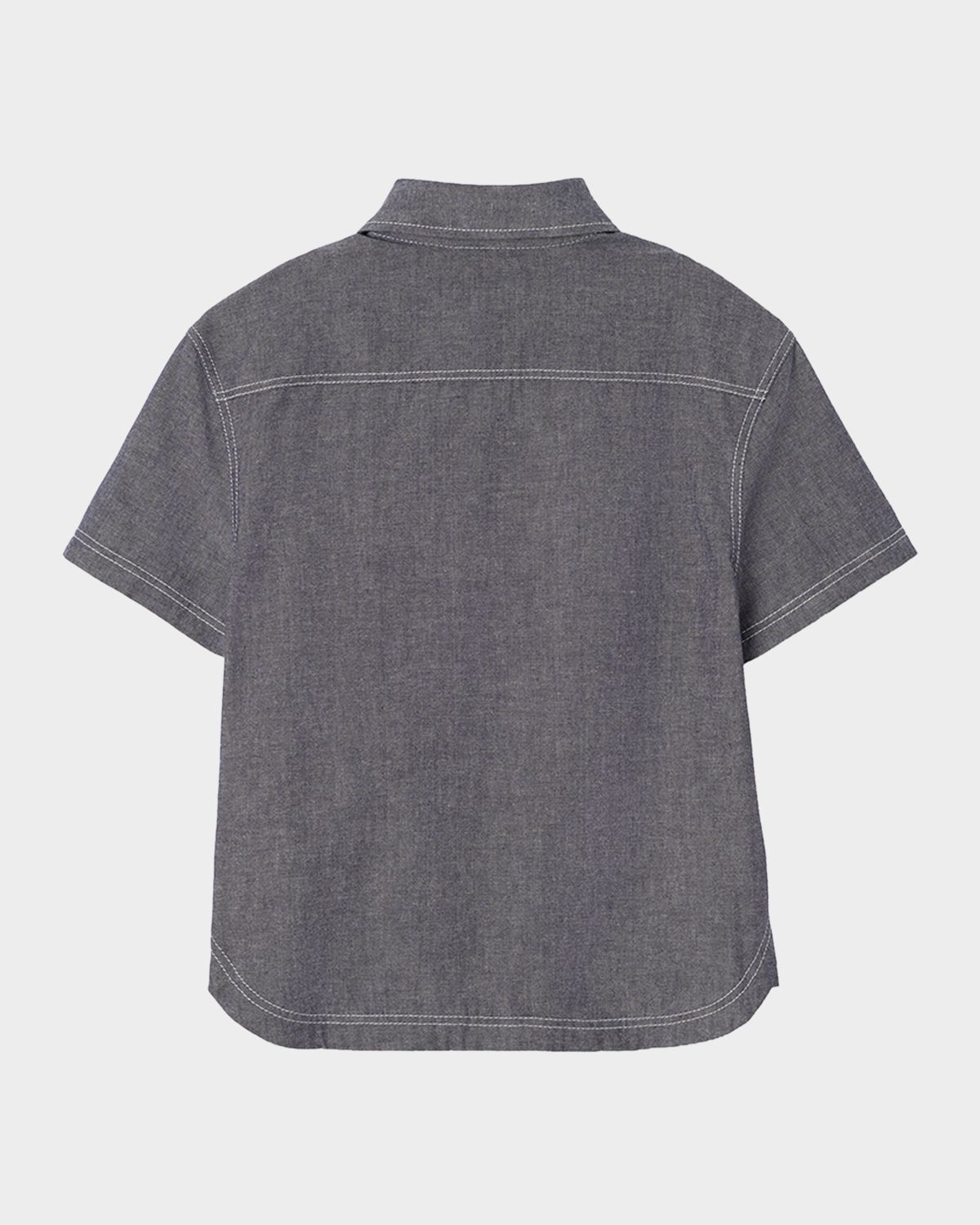 Burberry Boy 's Angelo Check-Trim Cotton Shirt, Size 4- | Thumbnail 2