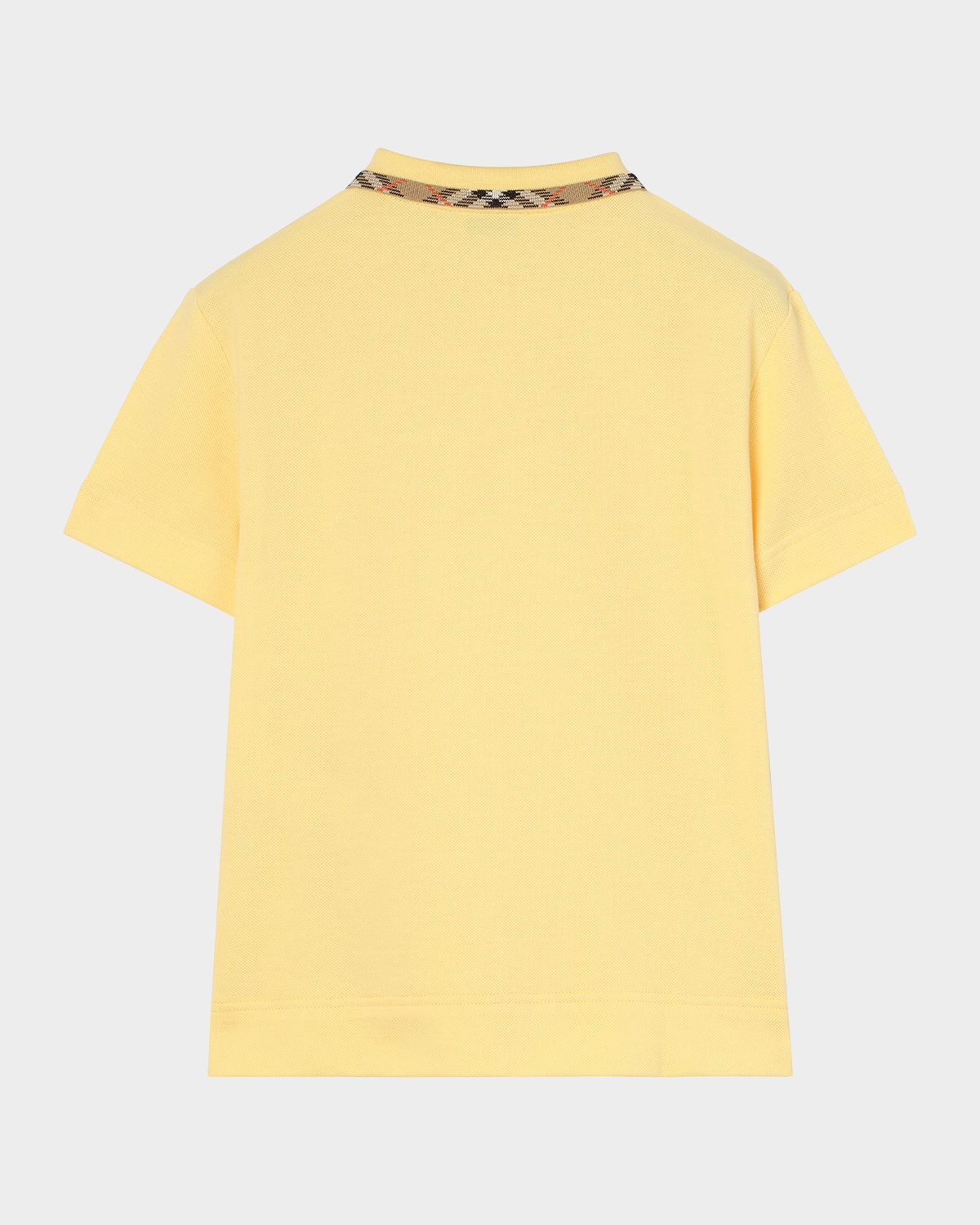 Burberry Boy 's Johane Check Collar Cotton Polo Shirt, Size -1