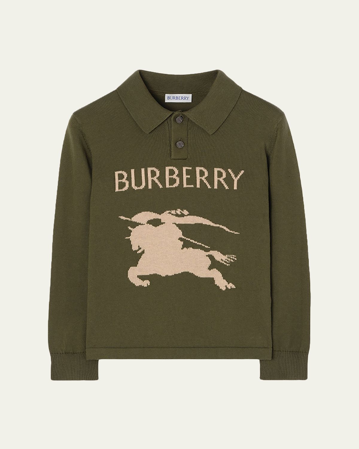 Burberry Boy 's Tane EKD Knit Cotton Polo Shirt, Size 4-