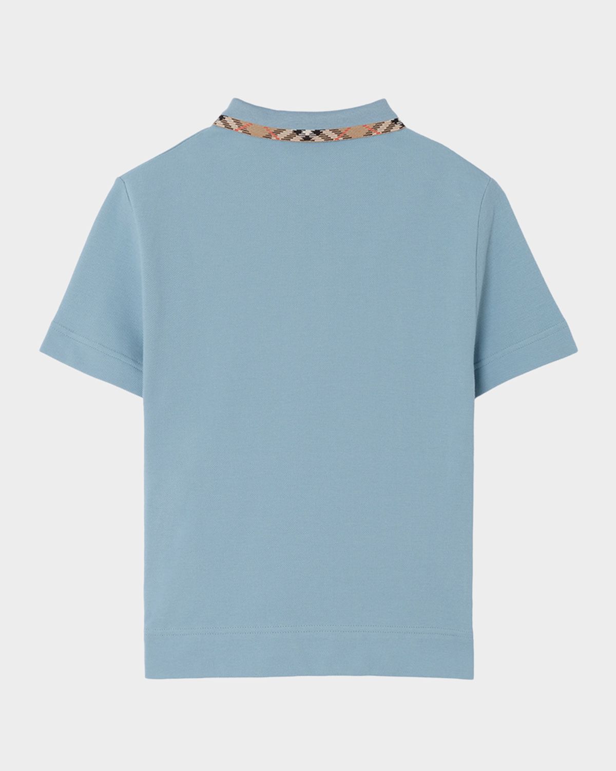 Burberry Boy 's Johane Check Collar Cotton Polo Shirt, Size 4-
