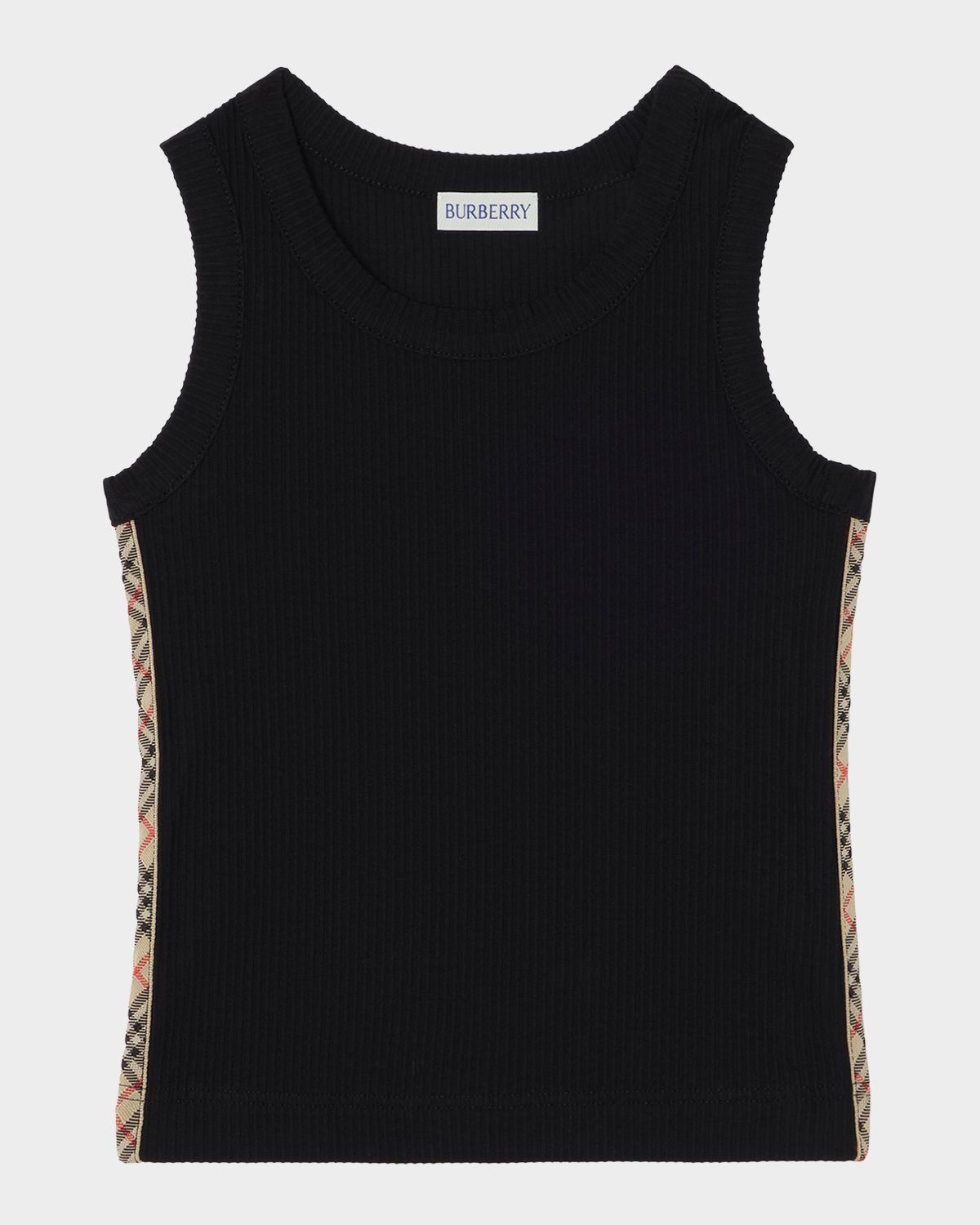 Burberry Girl 's Gabriela Check-Trim Cotton Vest, Size 4-