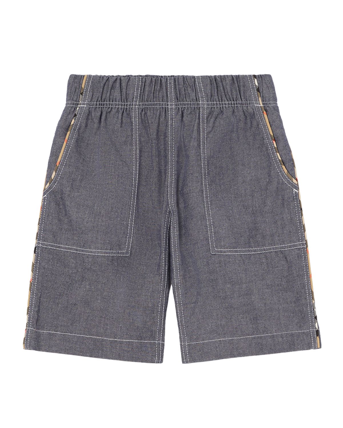 Burberry Boy 's Trent Check-Trim Cotton Cargo Shorts, Size 4-14 | Thumbnail 3 Burberry Boy 's Trent Check-Trim Cotton Cargo Shorts, Size 4-14 | Thumbnail 3