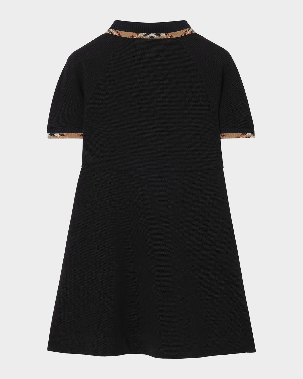 Burberry Girl 's Romola Check-Trim Cotton Polo Shirt Dress, Size 4-14