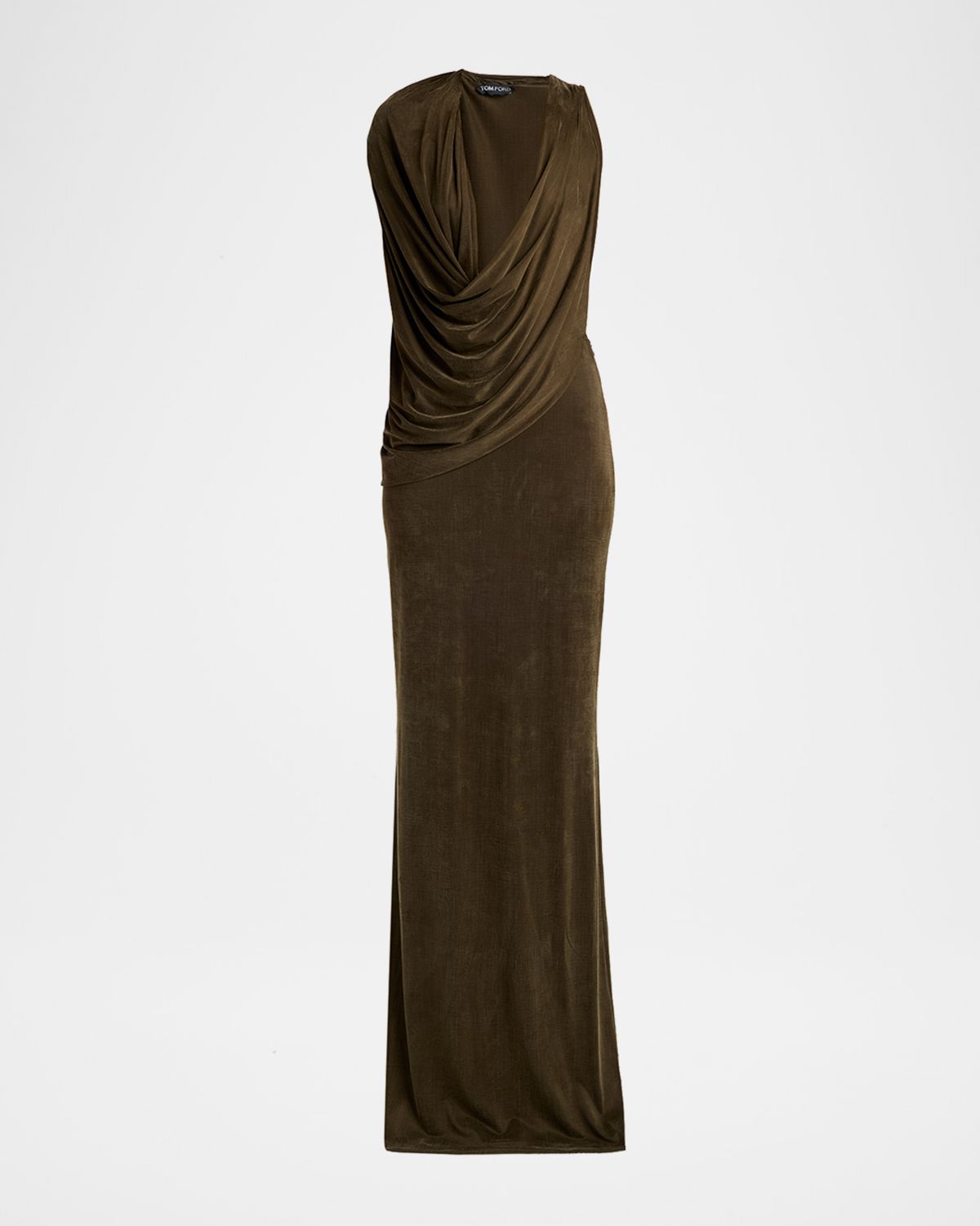TOM FORD Plunging Cowl-Neck Sleeveless Maxi Dress | Thumbnail 6 TOM FORD Plunging Cowl-Neck Sleeveless Maxi Dress | Thumbnail 6