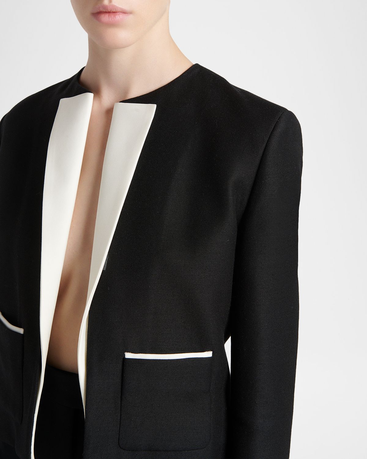 TOM FORD Contrast Silk-Lapel Open Jacket | Thumbnail 5 TOM FORD Contrast Silk-Lapel Open Jacket | Thumbnail 5