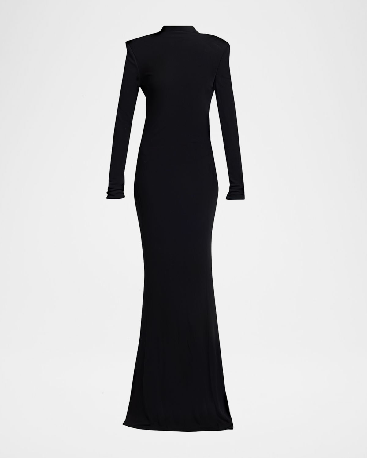 TOM FORD Mock-Neck Strong-Shoulder Cutout Gown | Thumbnail 6