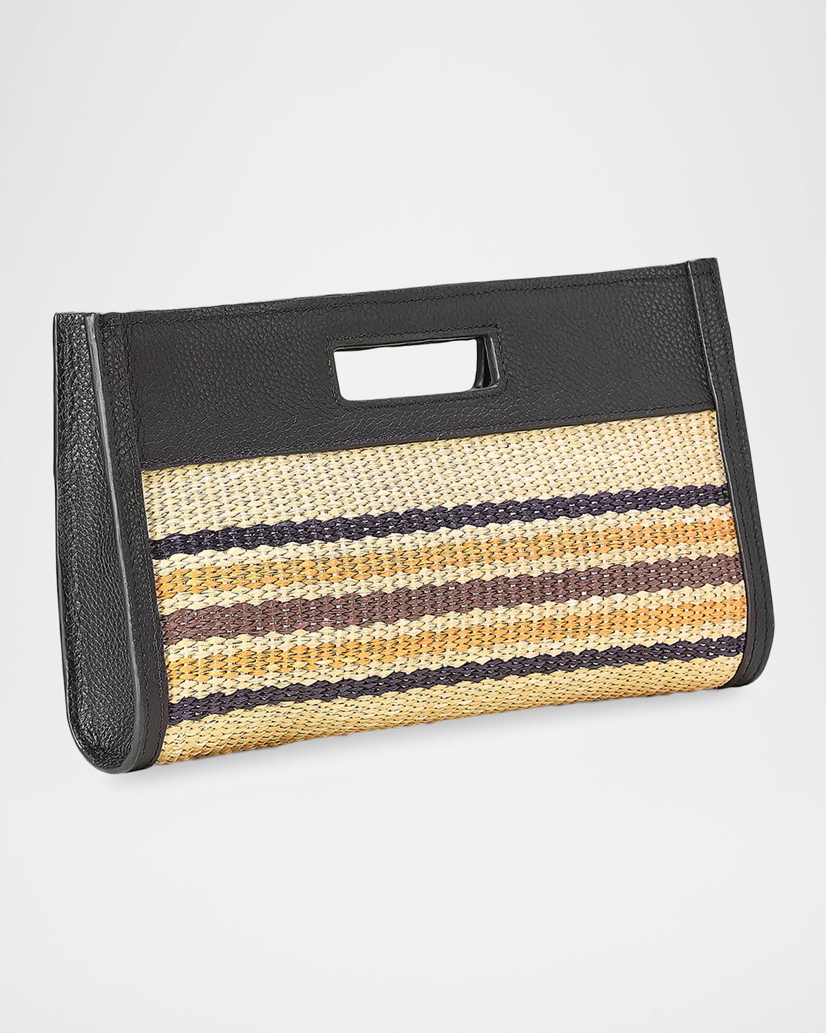 Gigi New York Remy Multi-Striped Raffia Clutch | Thumbnail 3