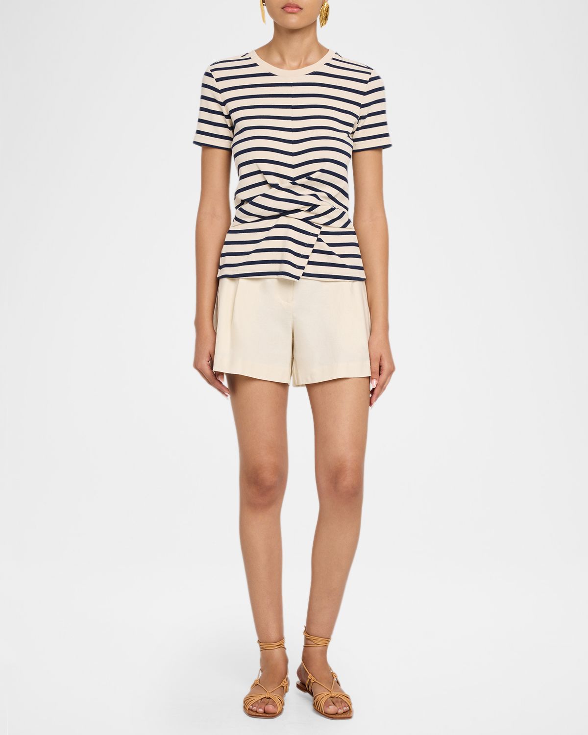 Tanya Taylor Jodi Linen-Blend Shorts