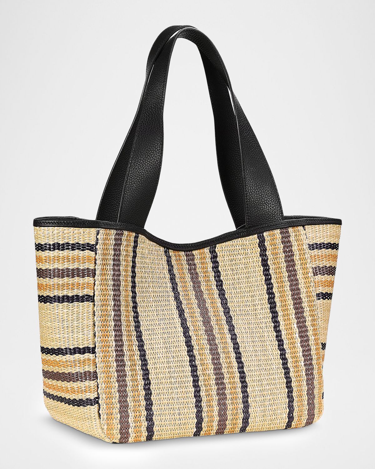 Gigi New York Mercer Multi-Striped Raffia Tote Bag | Thumbnail 3
