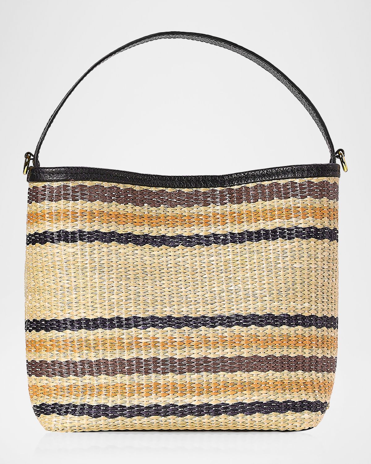 Gigi New York Tate Multi-Striped Raffia Bucket Bag | Thumbnail 5