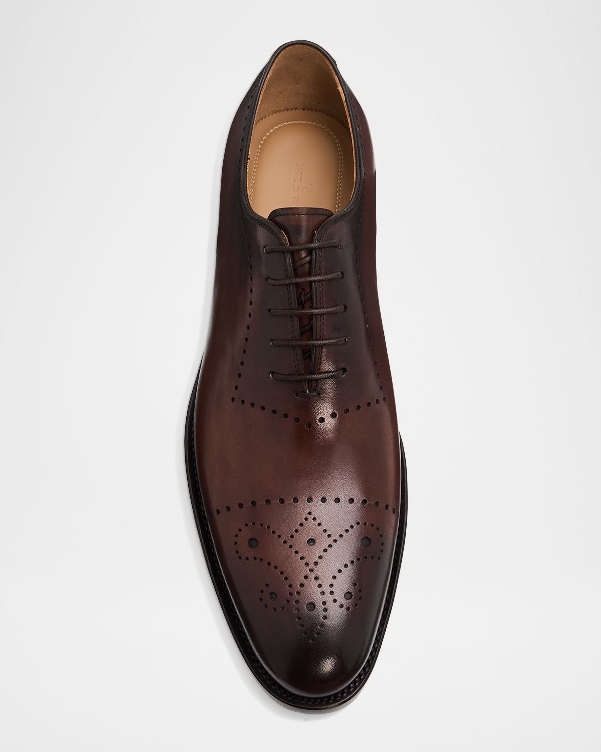 Kiton Men 's Caravaggio Brogue Leather Oxford Shoes | Thumbnail 6