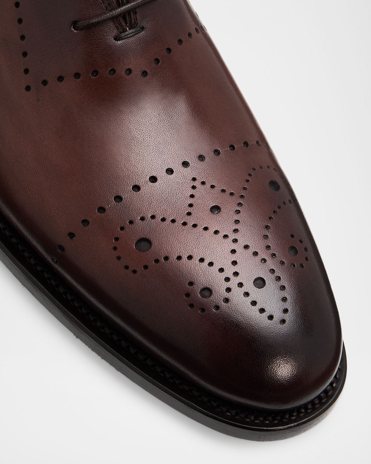 Kiton Men 's Caravaggio Brogue Leather Oxford Shoes | Thumbnail 5