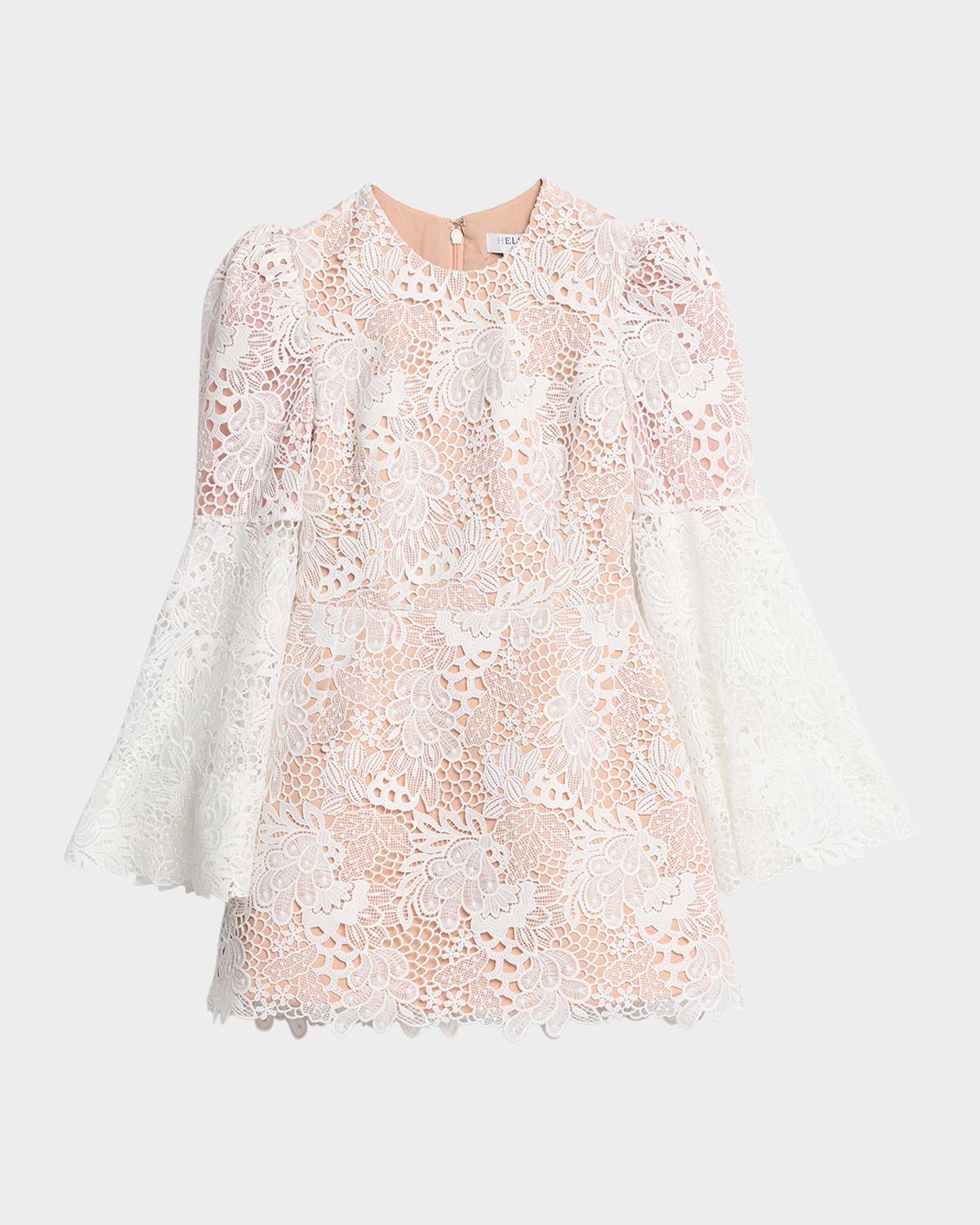 HELSI Nicole Flare-Sleeve Lace Mini Dress