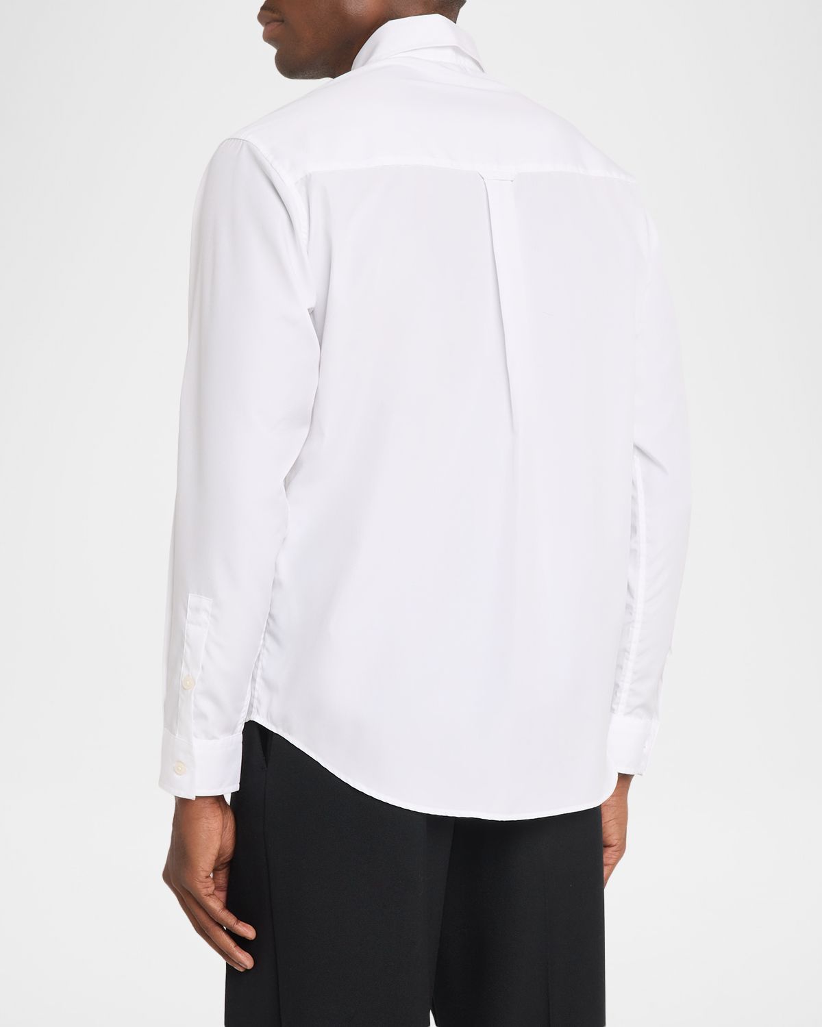 Palm Angels Men 's Neck Logo Cotton Button-Down Shirt | Thumbnail 3 Palm Angels Men 's Neck Logo Cotton Button-Down Shirt | Thumbnail 3