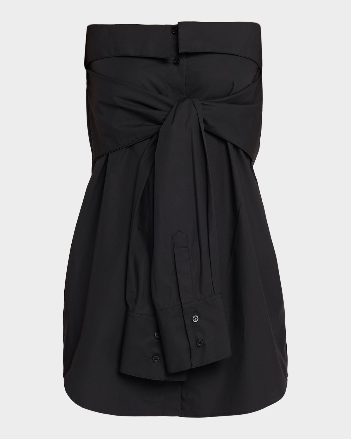 GIUSEPPE DI MORABITO Strapless Tie-Waist Shirt