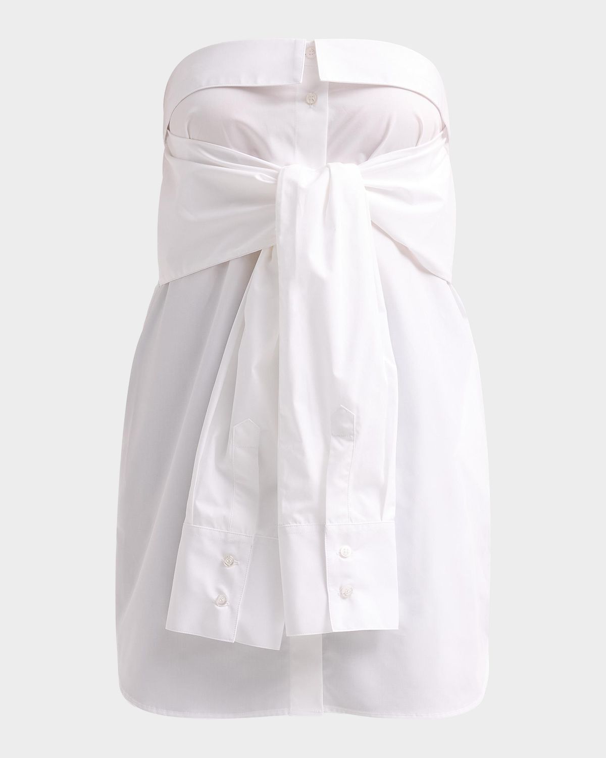 GIUSEPPE DI MORABITO Strapless Tie-Waist Shirt