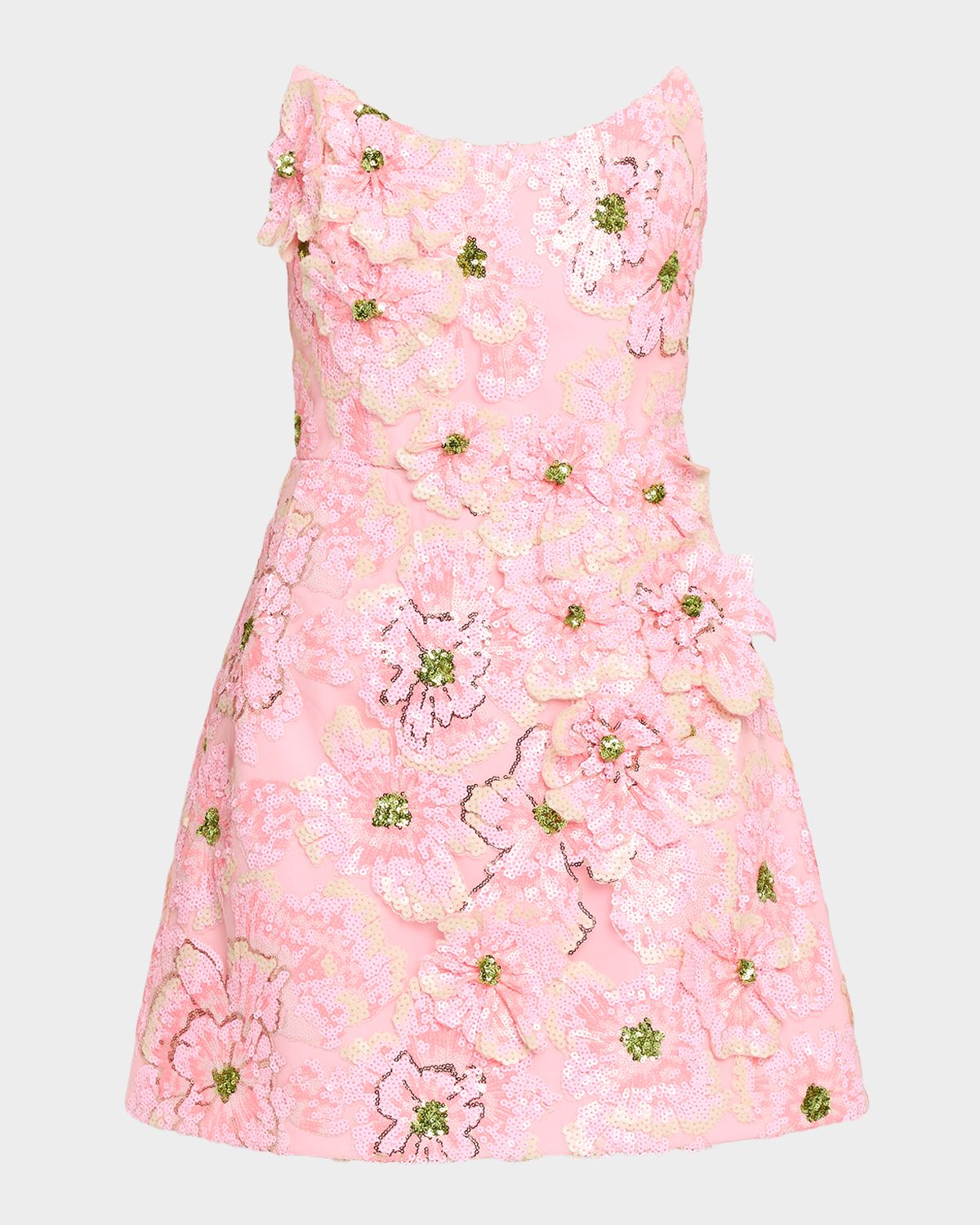 HELSI Ariana Strapless Floral Sequin Mini Dress