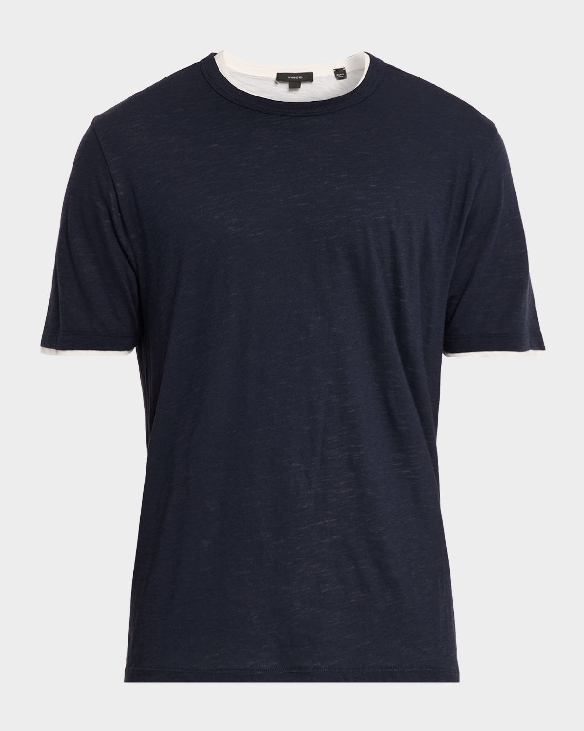 Vince Men 's Fine Slub Double-Layer Crewneck T-Shirt