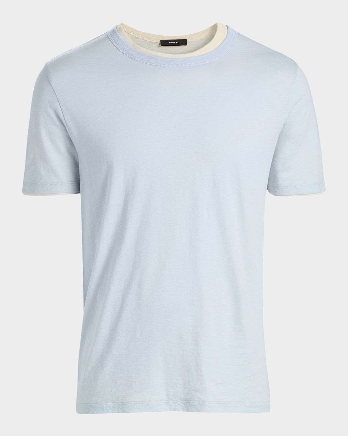 Vince Men 's Fine Slub Double-Layer Crewneck T-Shirt