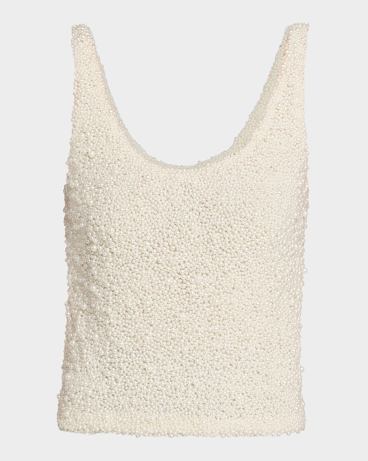 GIUSEPPE DI MORABITO Beaded Scoopneck Tank Top