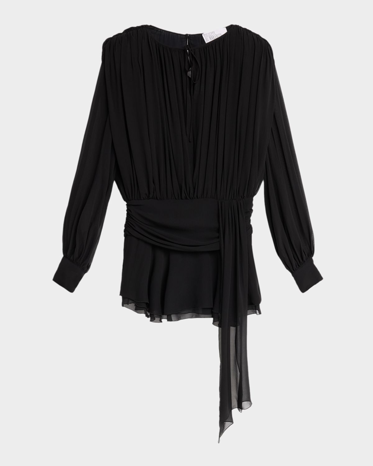 GIUSEPPE DI MORABITO Draped Drop-Waist Silk Mini Dress | Thumbnail 6