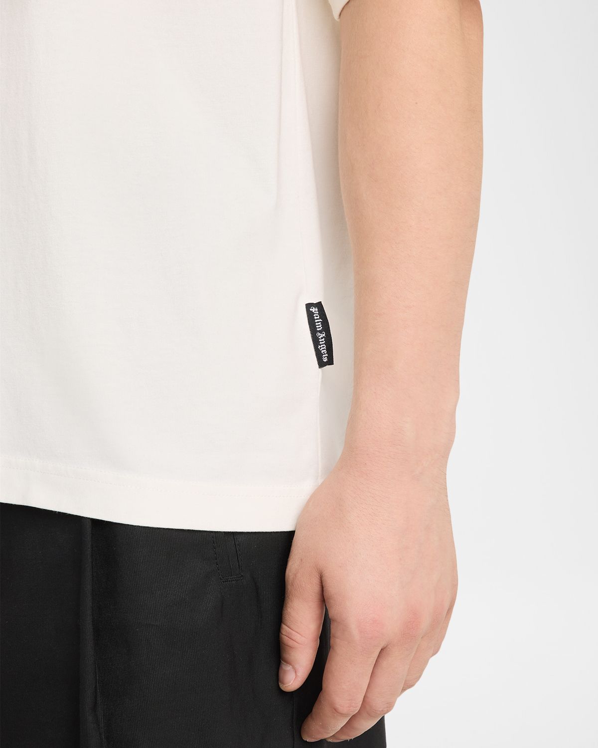 Palm Angels Men 's Big Neck Logo Cotton T-Shirt | Thumbnail 5 Palm Angels Men 's Big Neck Logo Cotton T-Shirt | Thumbnail 5