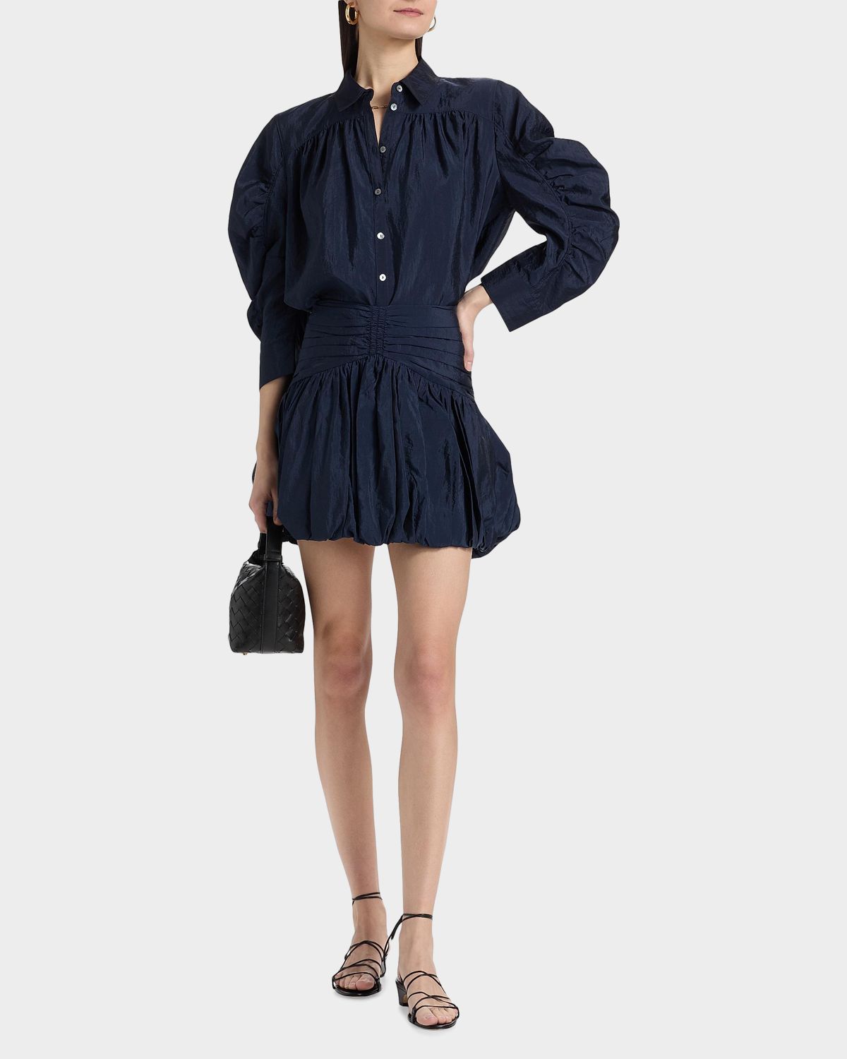 Cinq a Sept Kaldi Bubble-Hem Miniskirt