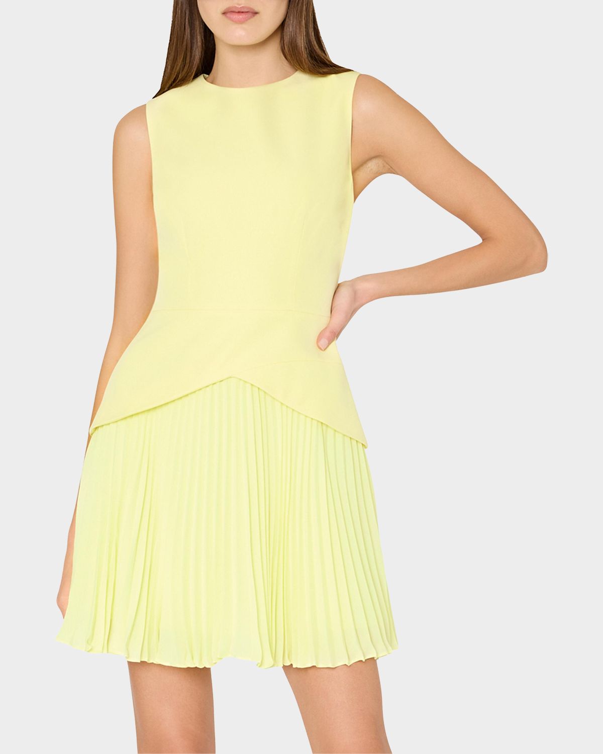 Milly Haddy Pleated Minidress