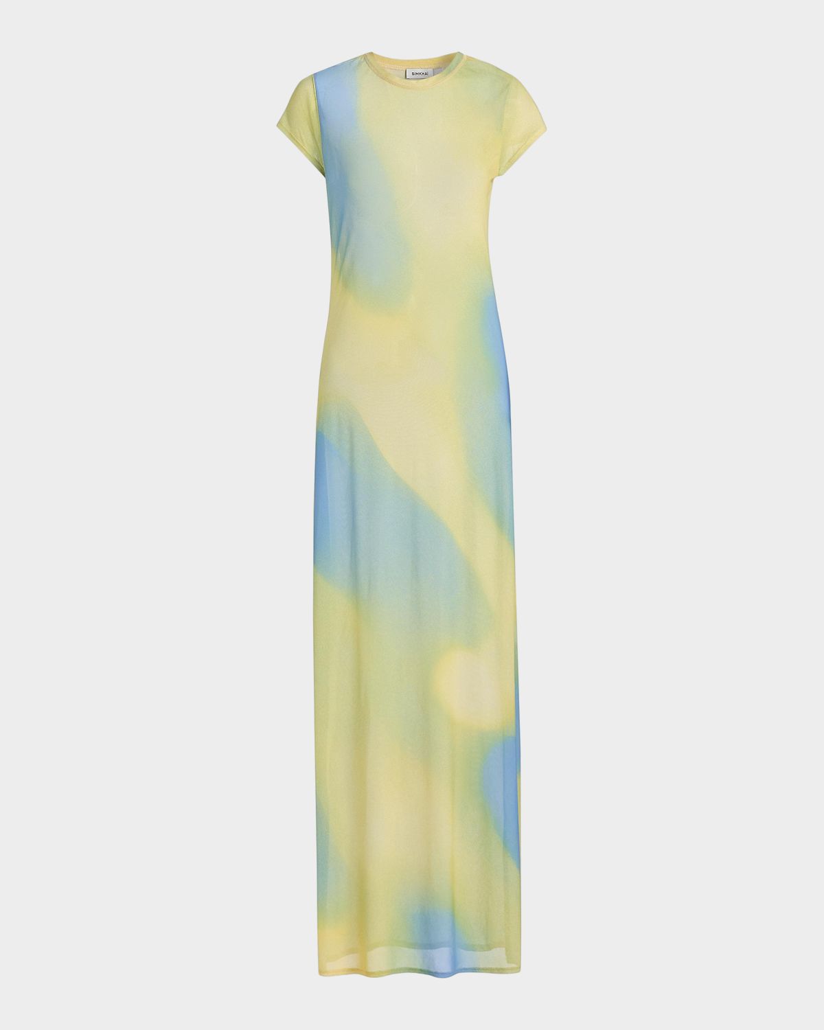 SIMKHAI Fia Printed Mesh Cover-Up Maxi Dress