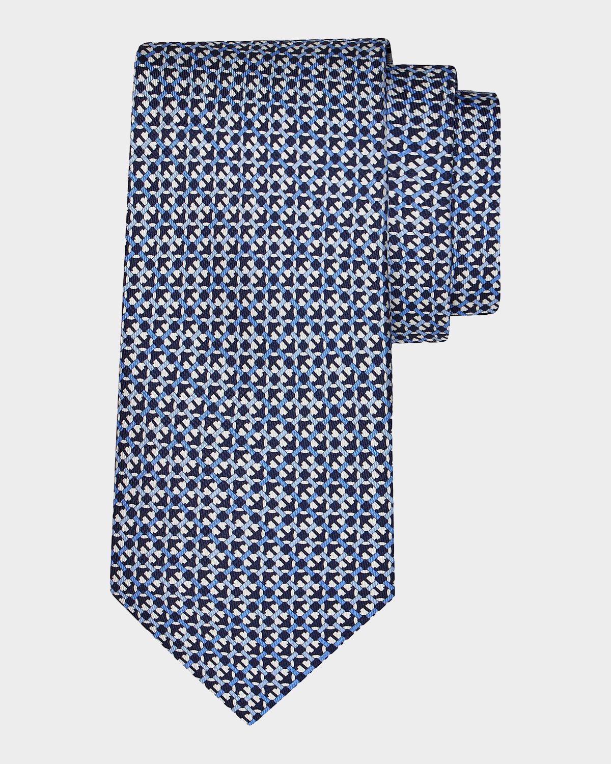 Ferragamo Anteo Gancio Woven Silk Tie