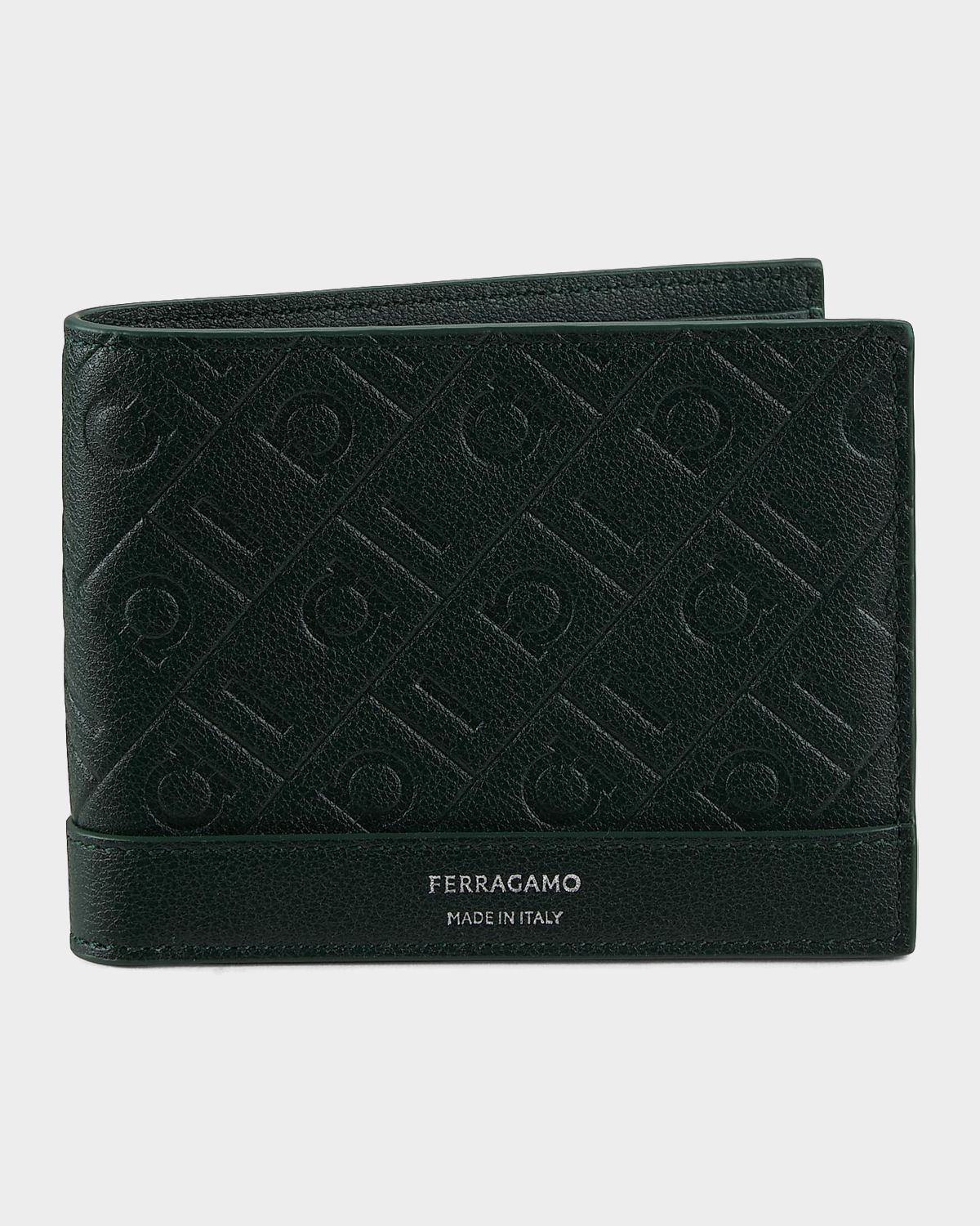 Ferragamo MD Embossed Gancio Bi-Fold Wallet