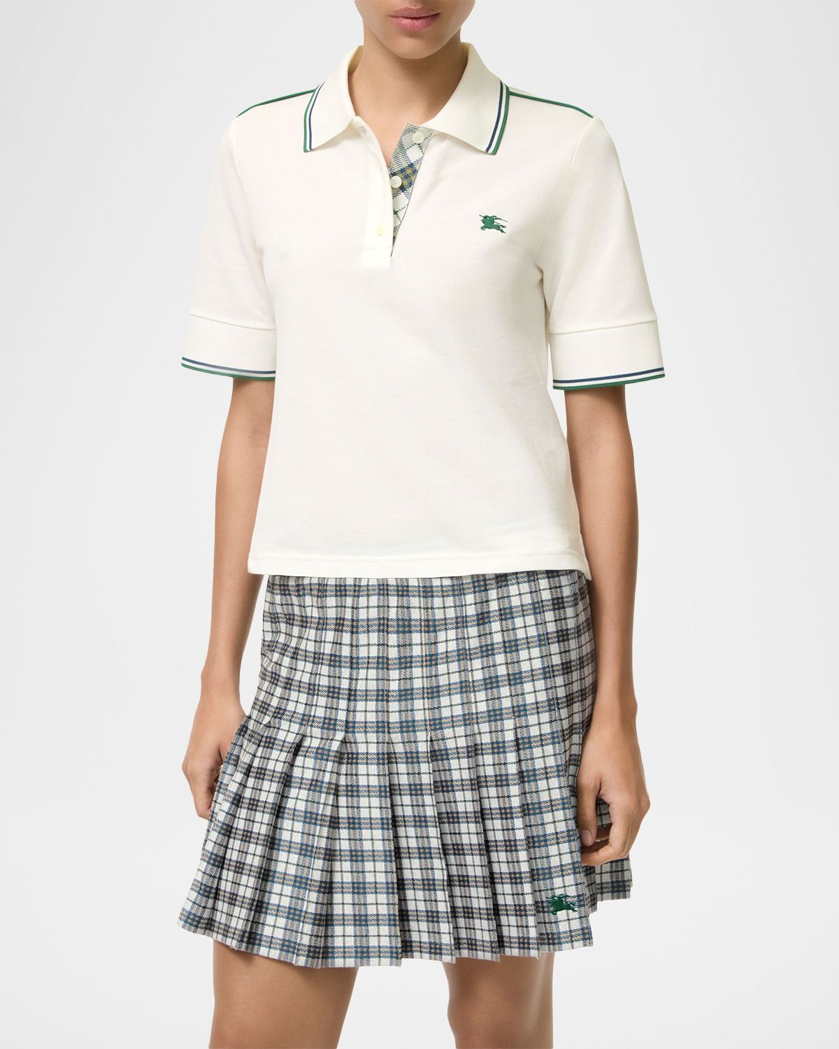 Burberry Billie Short-Sleeve Pique Polo Shirt | Thumbnail 3 Burberry Billie Short-Sleeve Pique Polo Shirt | Thumbnail 3