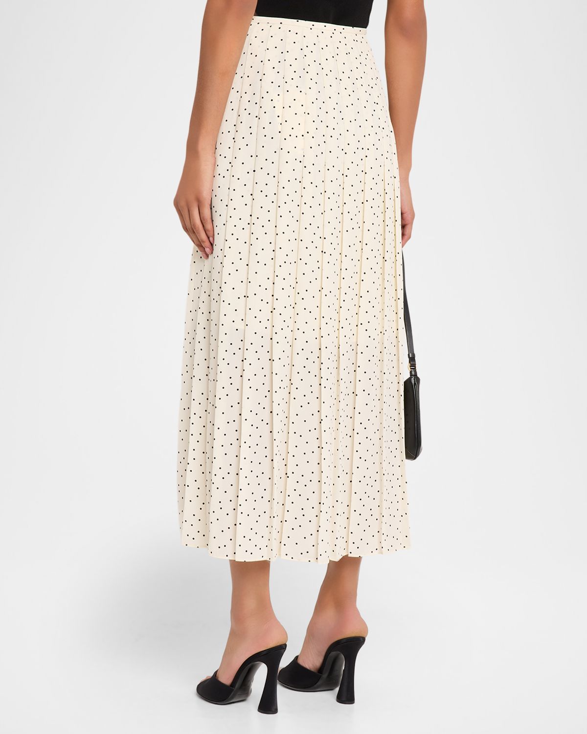 Theory Pleated Polka Dot Wrap Skirt | Thumbnail 3