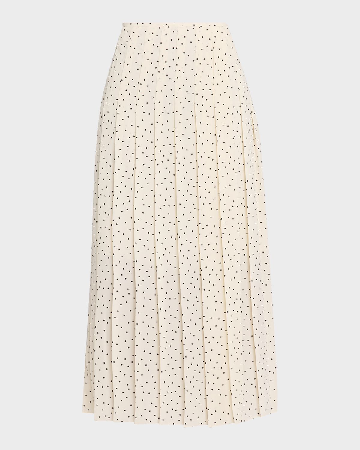 Theory Pleated Polka Dot Wrap Skirt